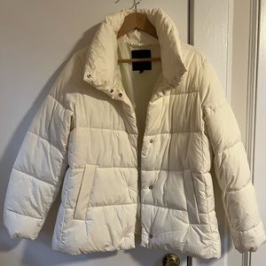 Talbots Off White Puffer Jacket
